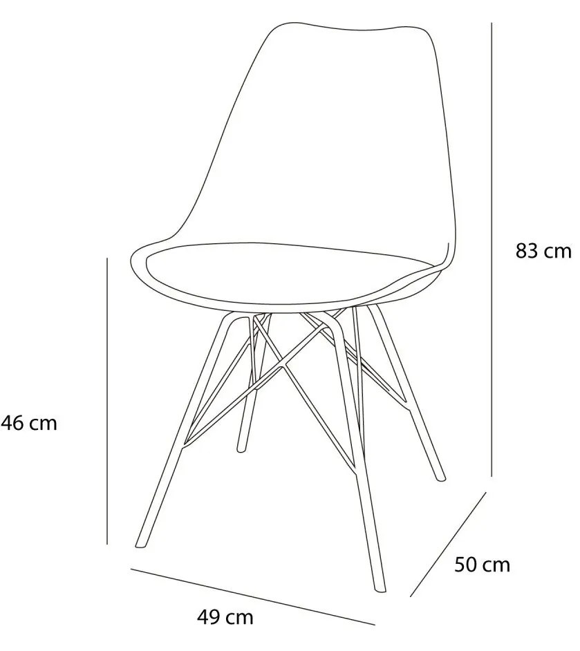 SET 2 SEDIE TOWER METAL GRIGIE