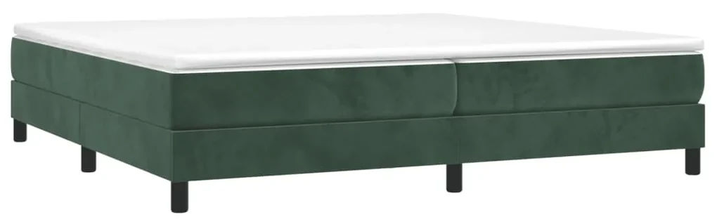 Giroletto a molle verde scuro 200x200 cm in velluto