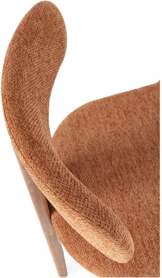 Sedie da pranzo in set color mattone in imbottito 2 pz Nadia – MOME