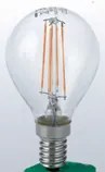 Lampadina led filamento globo e14 4w 470lm 6500k 300° 45x78mm 15000...