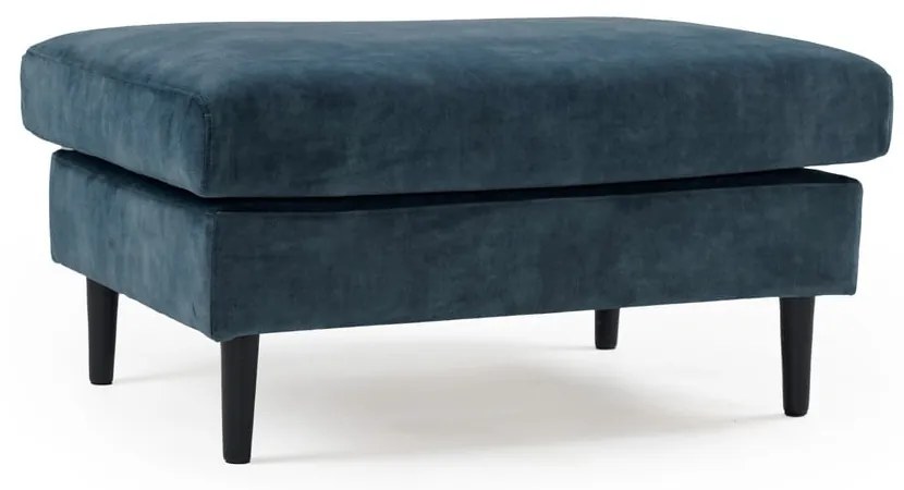 Pouf in velluto blu scuro Adagio - Scandic