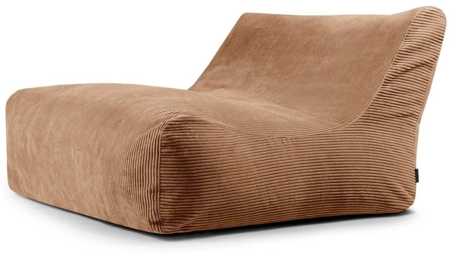 Puof a sacco marrone con rivestimento in velluto a coste Sofa Lounge – SLOWDOWN