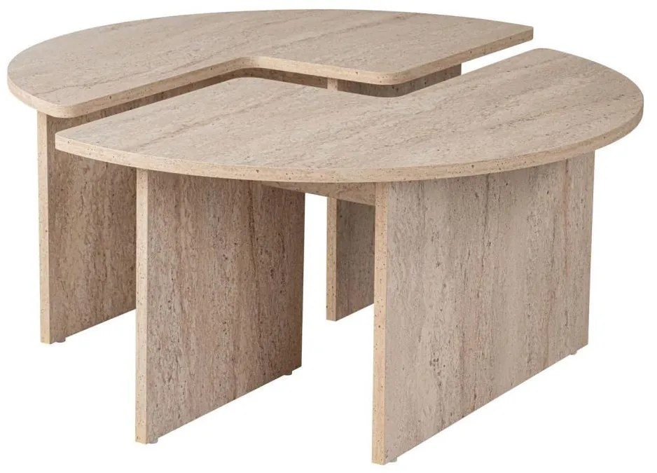 Tavolino da salotto LUVIA, finitura effetto marmo beige