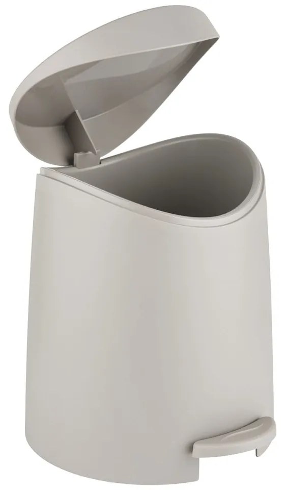 Cestino per la spazzatura grigio tortora in plastica con pedale 3 l Portes – Allstar