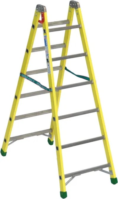 Scala FACAL doppia Professional in fibra di vetro 6 gradini portata massima 150 kg EN 131 per lavori fino a 3 m