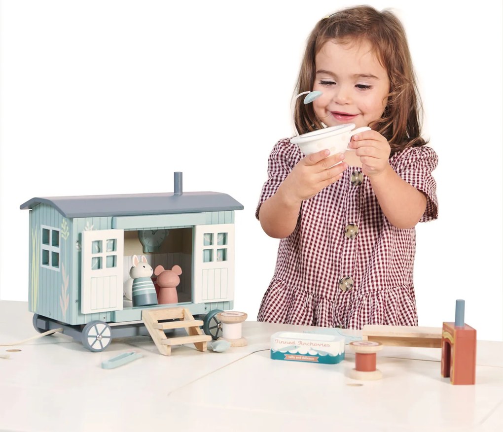 Tender Leaf - Carrozzone in legno con topolini