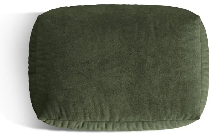 Poggiapiedi componibile verde con rivestimento in velluto Martina – Micadoni