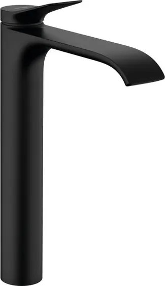 Rubinetto per lavabo Vivenis nero HANSGROHE a canna alta getto a cascata d'acqua H 33.7 cm