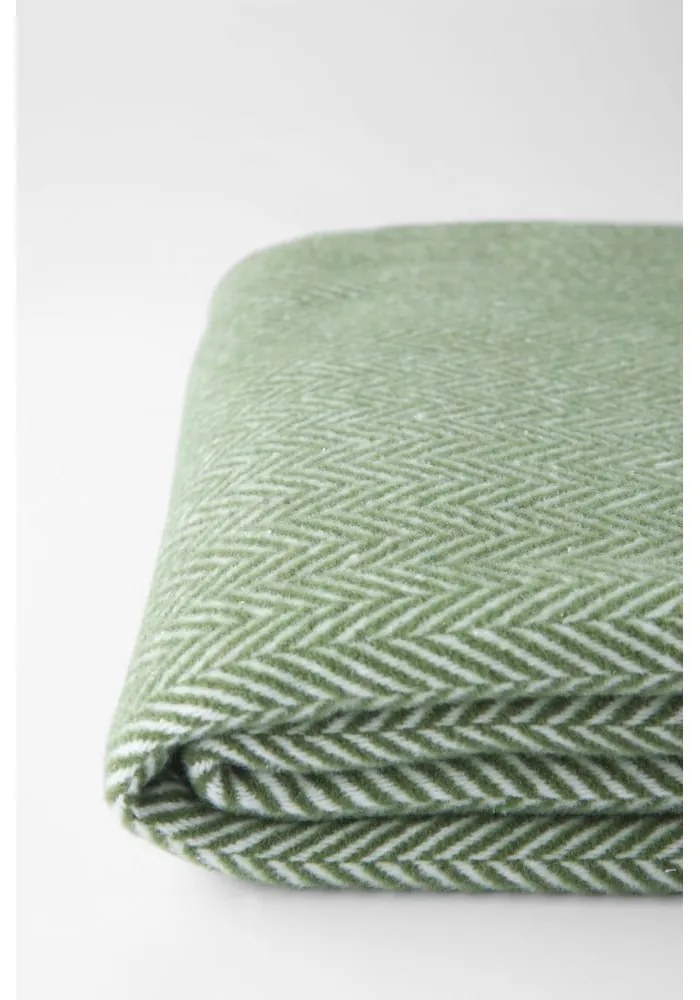 Plaid verde con contenuto di cotone , 140 x 180 cm Skyline - Euromant