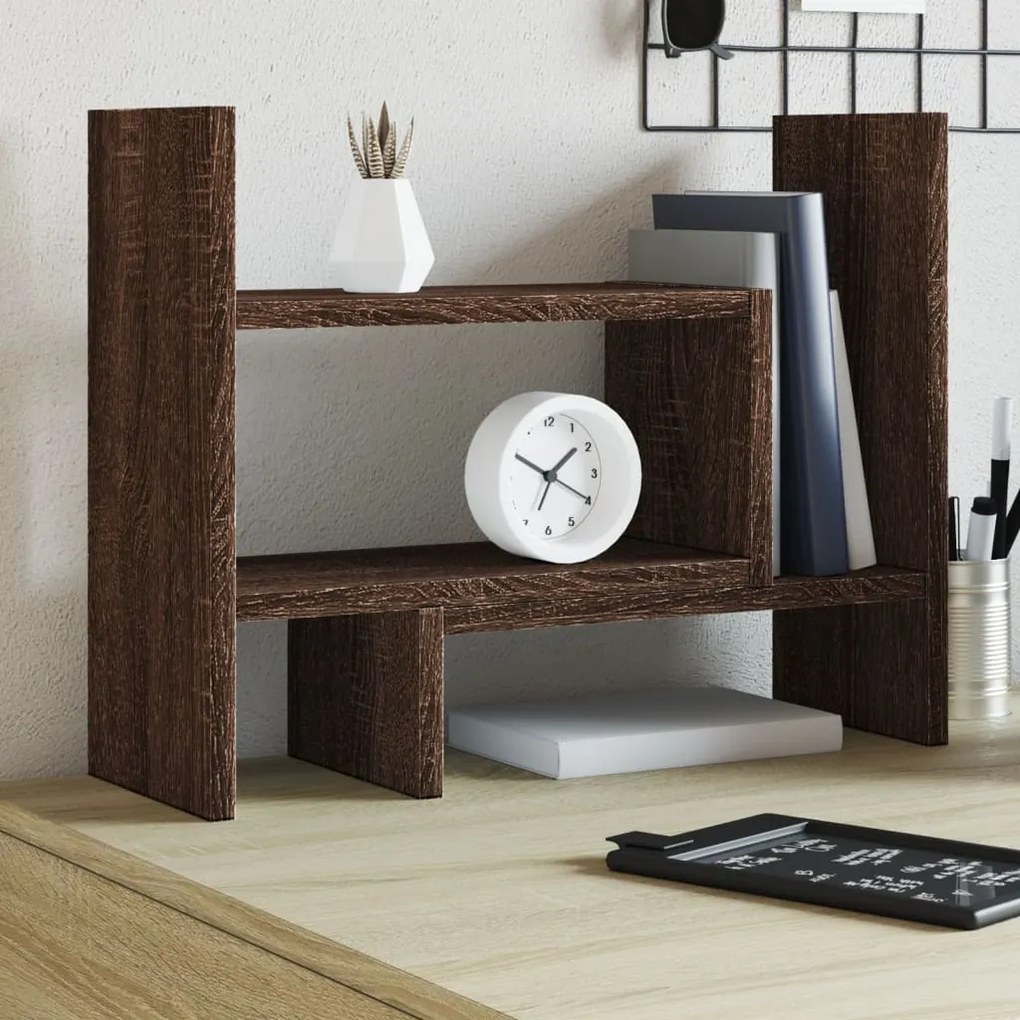 Organizer Scrivania Rovere Marrone 38,5x17x39 Legno Multistrato /