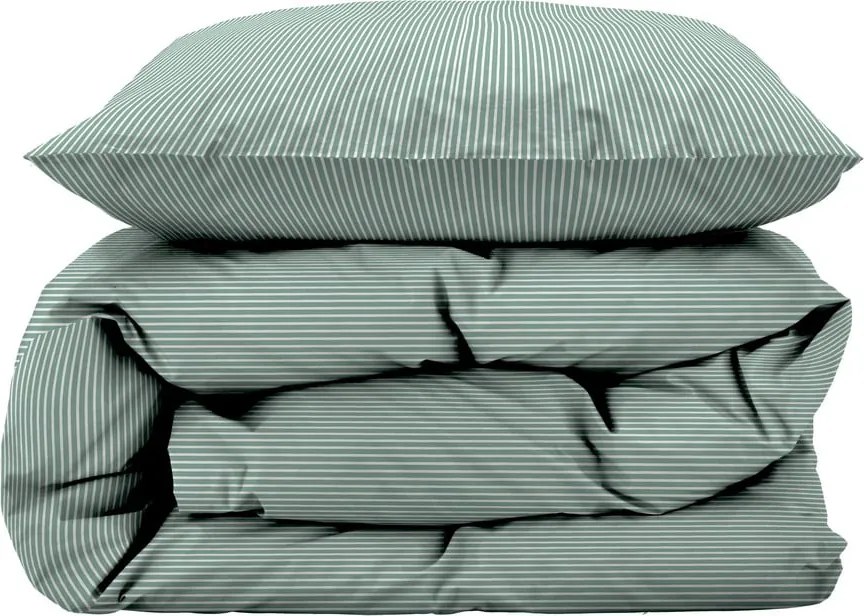 Set copripiumino e federa verde chiaro in cotone per letto singolo 140x200 cm Cheerful – Södahl