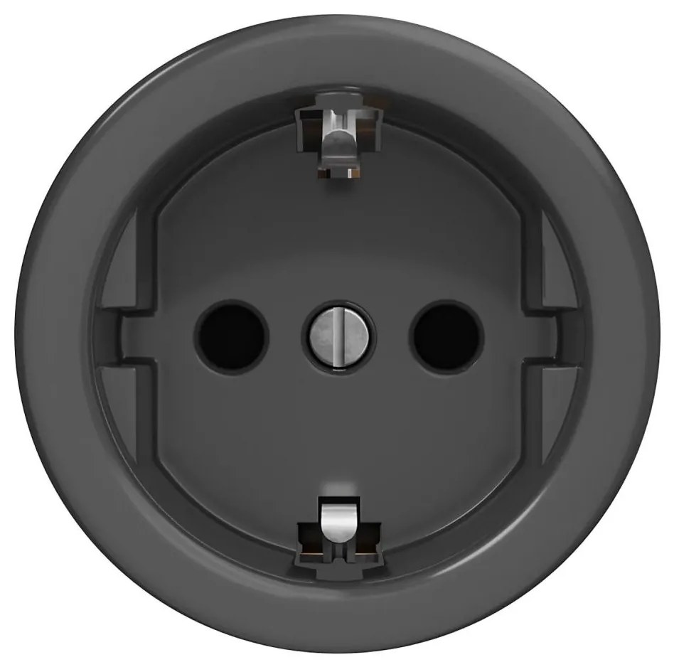 Kliklap - Presa domestica in stile retrò senza cornice SCHUKO 230V/16A antracite