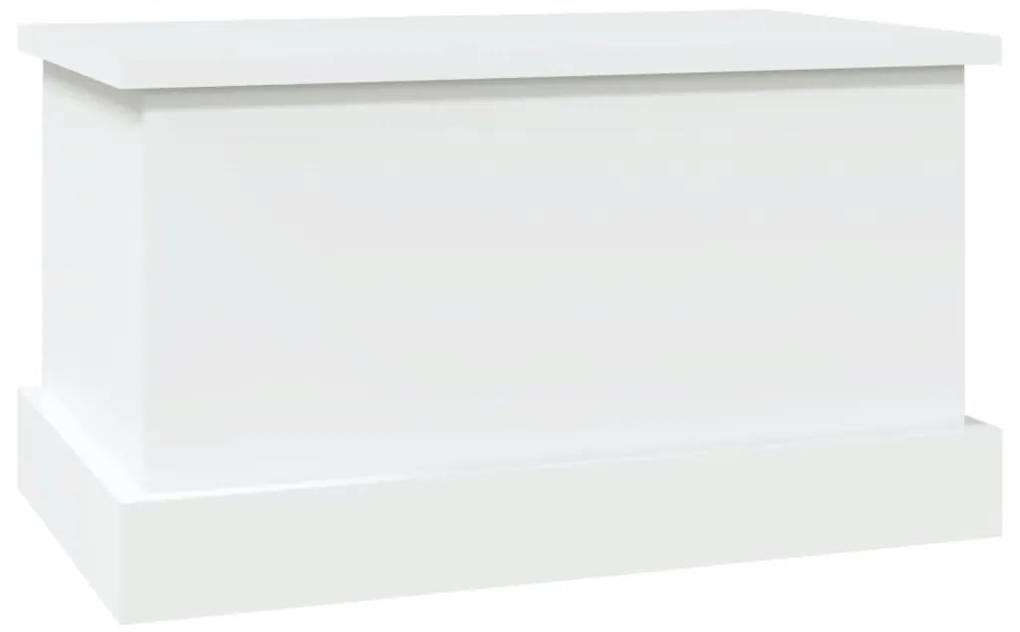 Contenitore portaoggetti bianco 50x30x28 cm legno multistrato