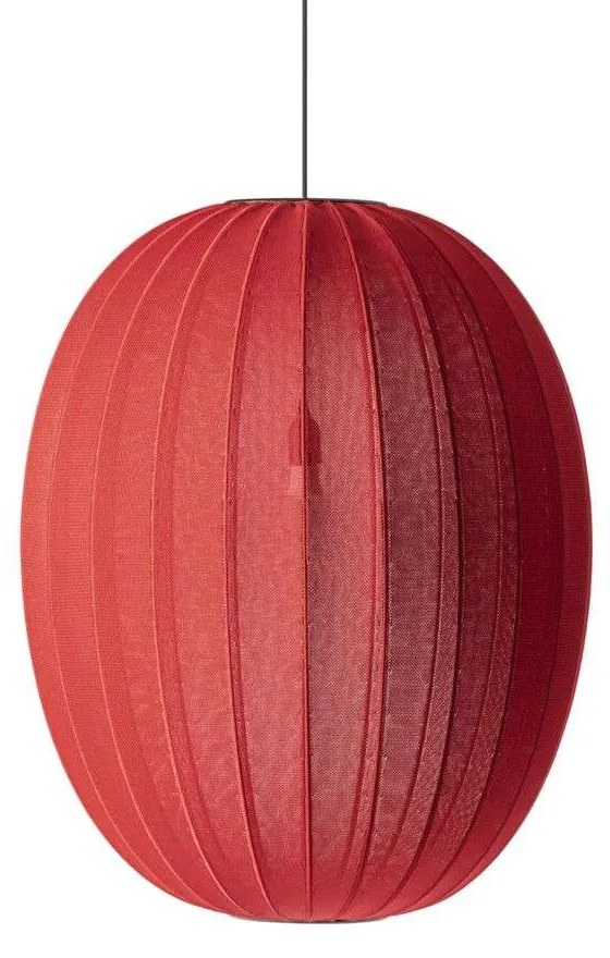 Made By Hand - Knit-Wit 65 High Oval Lampada a Sospensione Maple Red Made By Hand