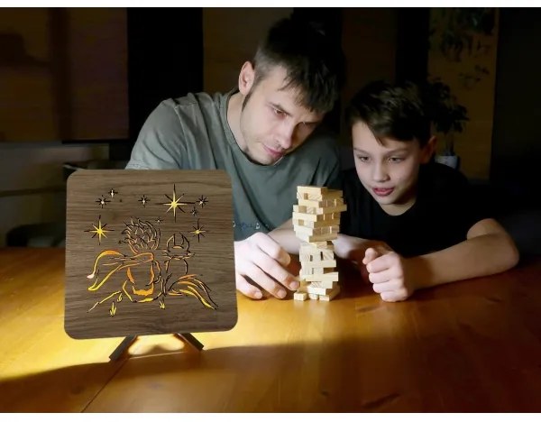 Li-Go 5788/DUB2 - Lampada decorativa da tavolo LED/12W/230V 19x19 cm rovere/Il Piccolo Principe