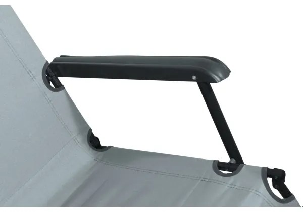 Sedia pieghevole regolabile grigio/nero