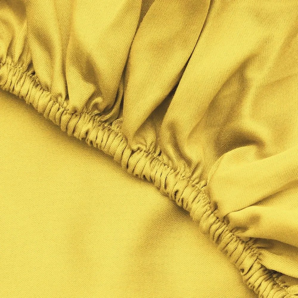 Lenzuolo con angoli giallo in cotone 140x200 cm – Mijolnir
