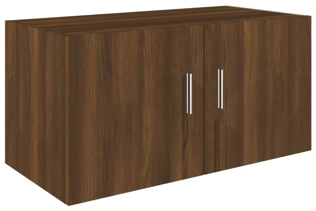 Armadietto a Parete Rovere Marrone 80x39x40cm Legno Multistrato