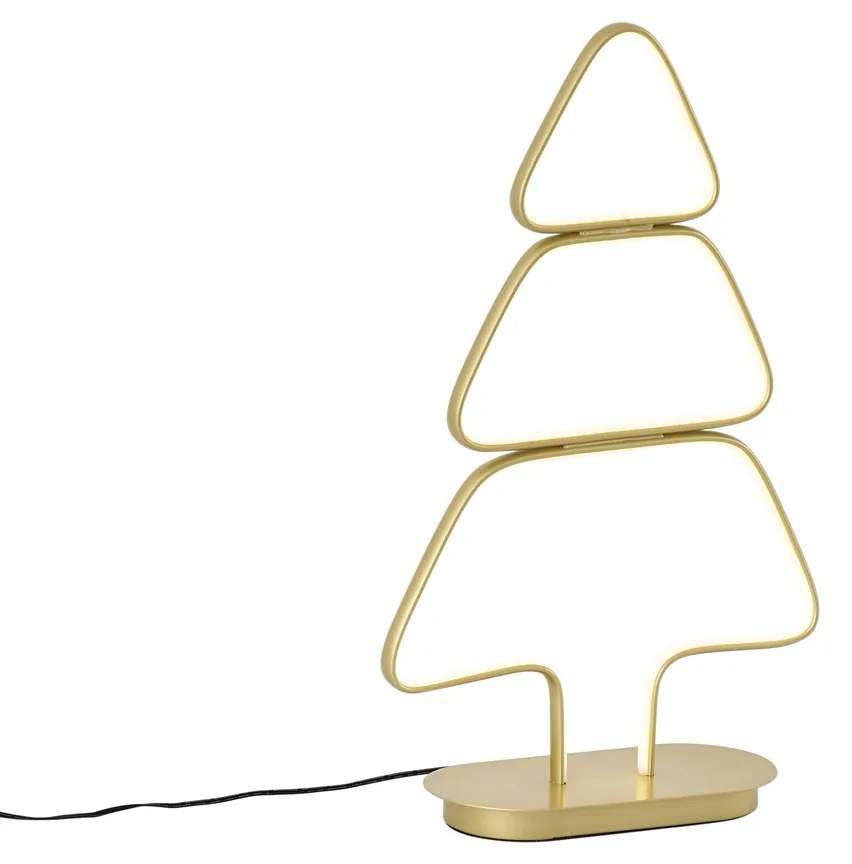 Lampada da Tavolo Natalizia Oro Albero di Natale Incl. LED - Arbre