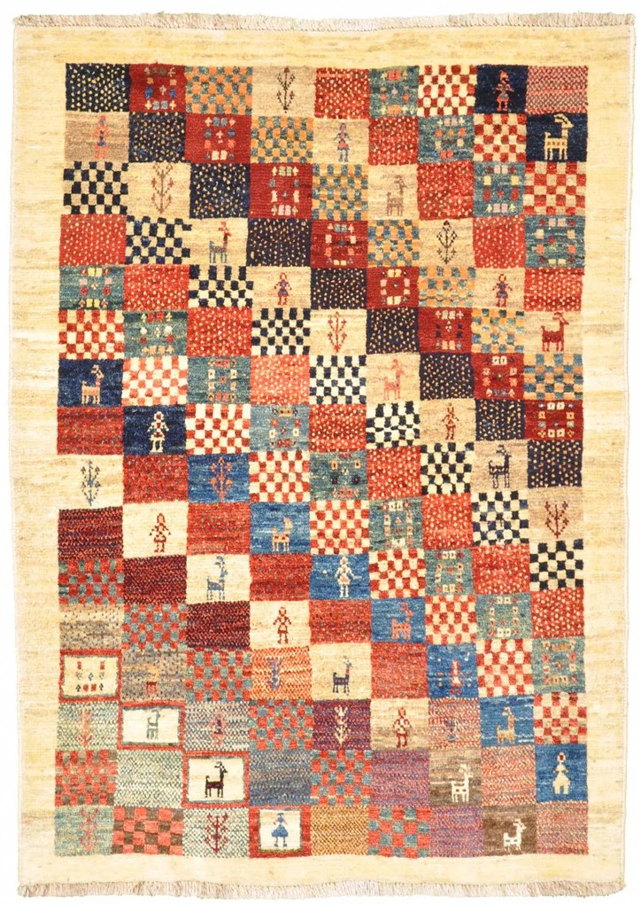 Gabbeh Tappeto persiano 110x150 (Iran) Annodato A Mano