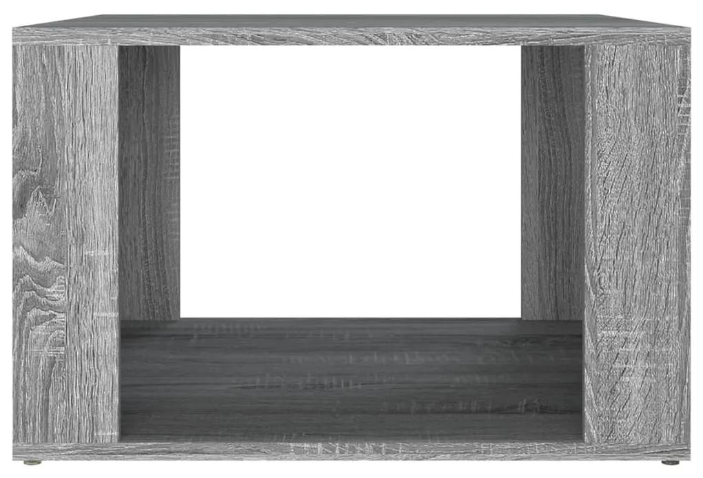 Comodino grigio sonoma 57x55x36 cm in legno multistrato