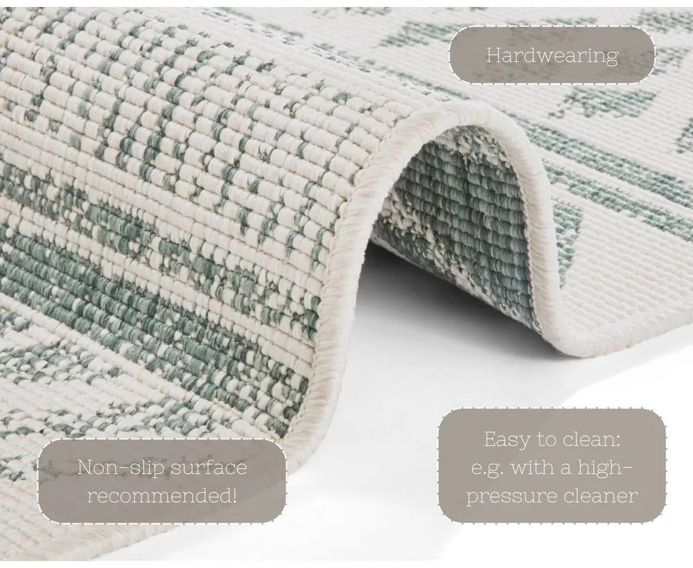 Tappeto da esterno verde e crema , 200 x 290 cm Biri - NORTHRUGS