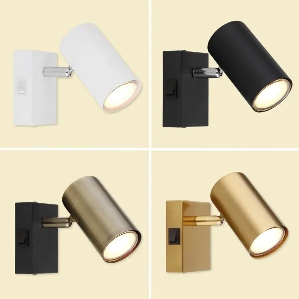 Globo 57911-1G - Faretto da parete ROBBY 1xGU10/25W/230V grigio/marrone