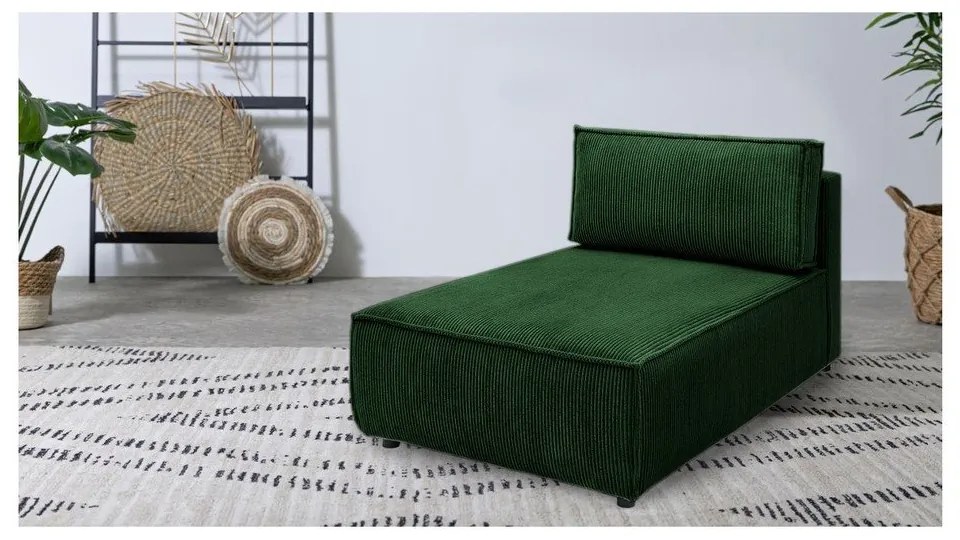 Modulo divano in velluto a coste verde variabile Nihad modular - Bobochic Paris