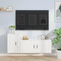 Set di Mobili Porta TV 2 pz Bianco in Legno Multistratocod mxl 100745