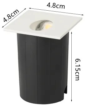 Brilagi - Lampada a incasso LED da esterno STAIRDOT LED/2W/230V bianca IP65 quadrata