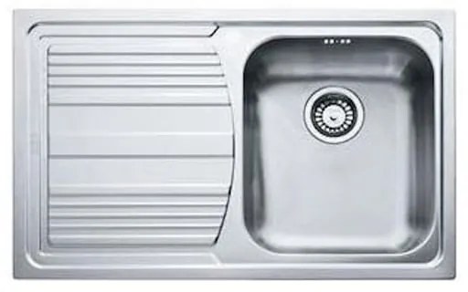 Lavello integrato 1 vasca in inox argento FRANKE Logica Line L 50 x L 86 cm