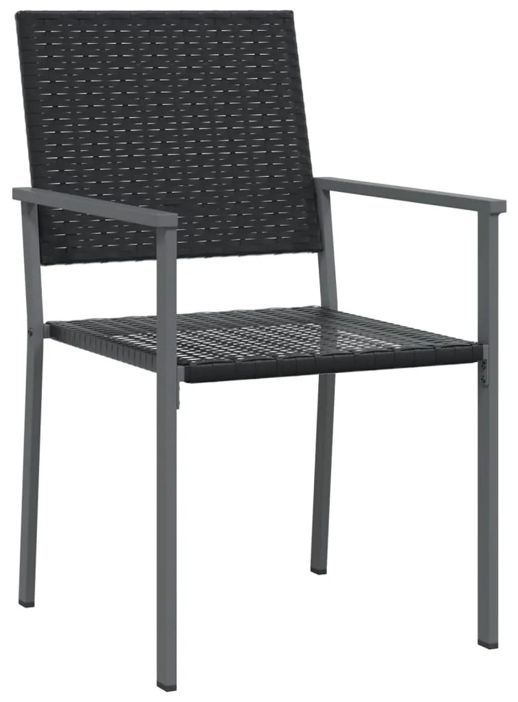 Set da pranzo da giardino 5 pz in polyrattan e acciaio