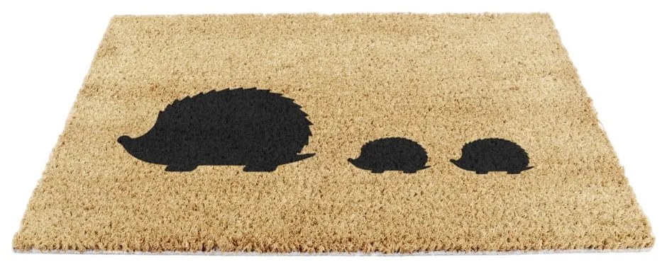 Zerbino in fibra di cocco 40x60 cm Hedgehog Family - Artsy Doormats