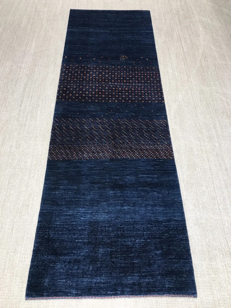 Gashguli Tappeto 270x90 Blu (Iran) Annodato A Mano