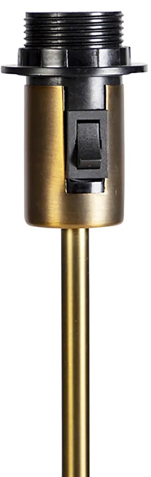 Lampada da terra regolabile bronzo con paralume grigio chiaro 50 cm - Parte