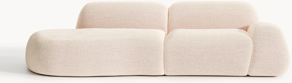 Chaise componibile 3 posti in bouclé Wolke