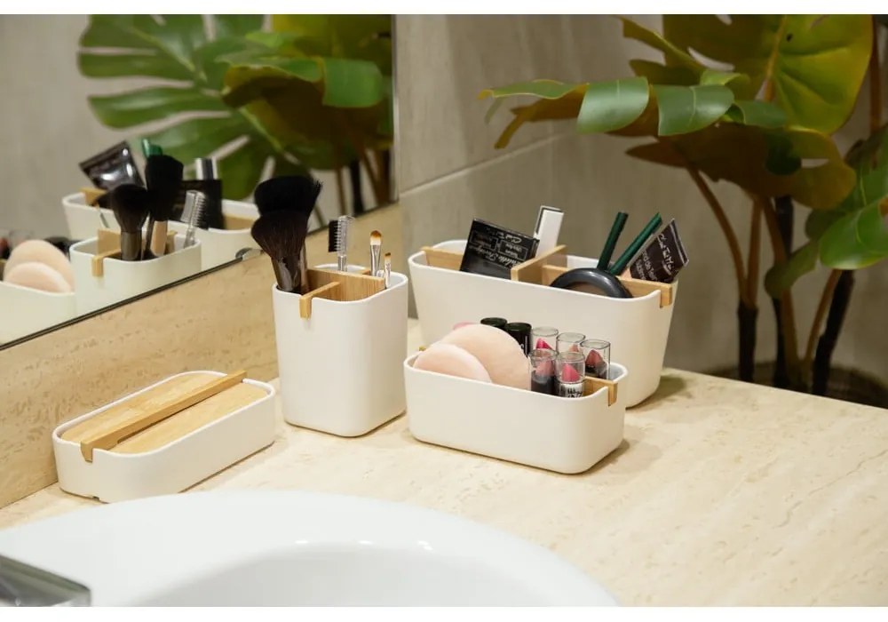 Organizzatore da bagno bianco Ecologic, 8,4 x 7,8 cm - Compactor