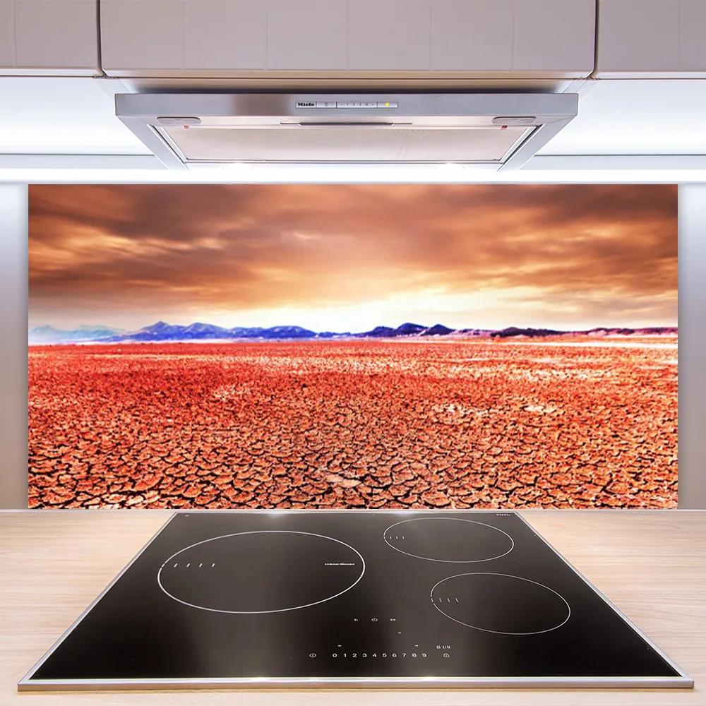 Pannello schienali cucina Paesaggio di sabbia del deserto 100x50 cm