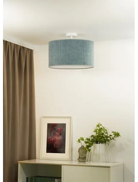 Duolla - Lampadario a plafone CORDUROY 1xE27/15W/230V diametro 40 cm azzurro