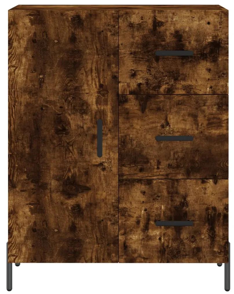 Credenza rovere fumo 69,5x34x90 cm in legno multistrato