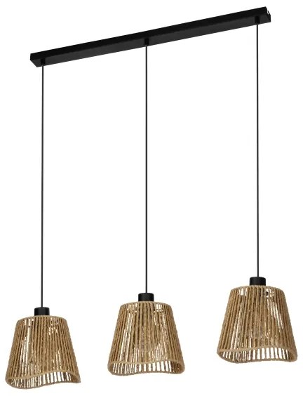 Eglo 44073 - Lampadario a sospensione con filo LAVISTER 3xE27/60W/230V marrone