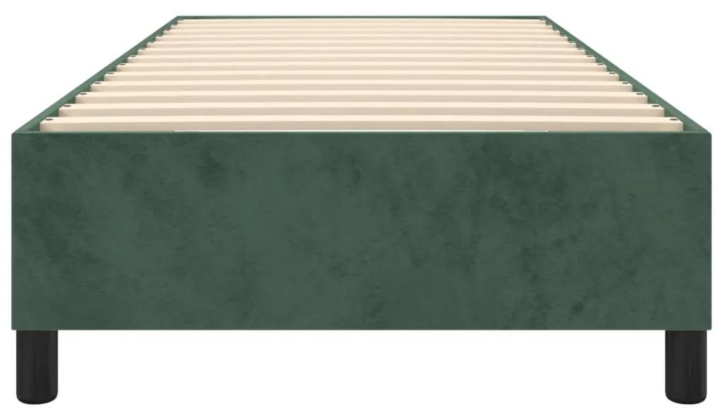 Giroletto a molle verde scuro 90x200 cm in velluto