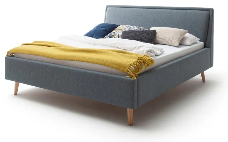 Letto matrimoniale imbottito verde/blu rete non inclusa 180x200 cm Frieda – Meise Möbel