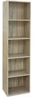 Libreria 5 ripiani 40x29x172 cm in Legno Rovere