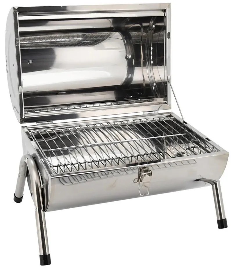 Griglia a carbone portatile cromata lucida