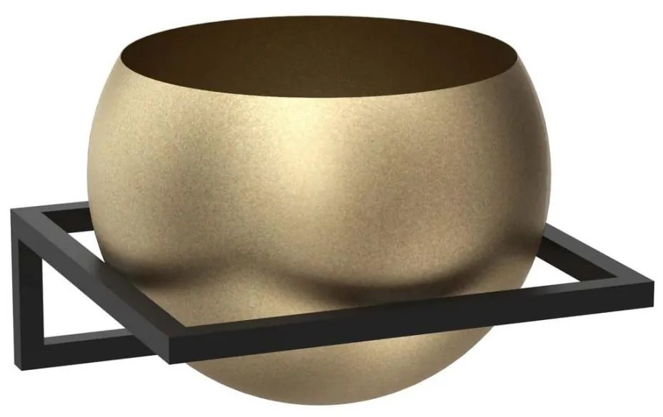 Vaso da parete 27x29 cm nero/oro