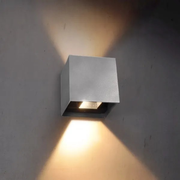 Brilagi - Applique a LED da esterno CUBE LED/6W/230V grigio IP54