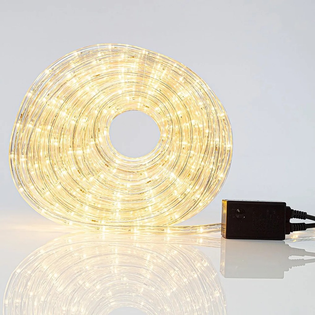 Tubo LED Natalizio 18m IP44 Colore Bianco Caldo 2500 - 2800 °K