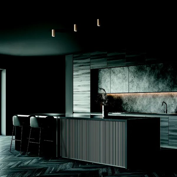 Lampada faretto da interno FILO in alluminio verniciato 6x12 cm Oro