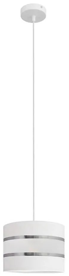 Lampadario a sospensione con filo HELEN 1xE27/15W/230V diametro 20 cm bianco